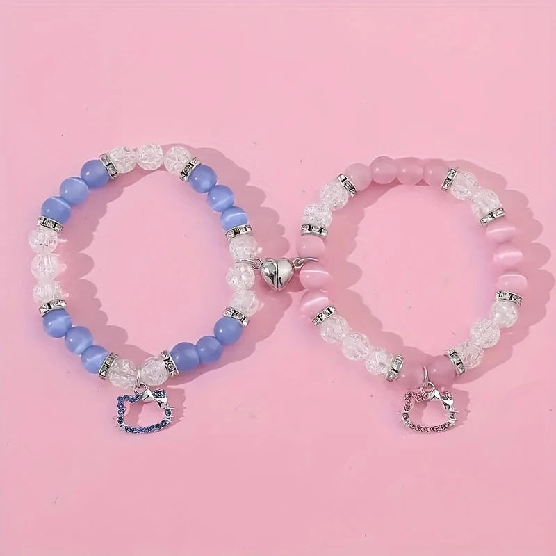 Love Magnet Suction Couple Personalized Niche Design Bracelet