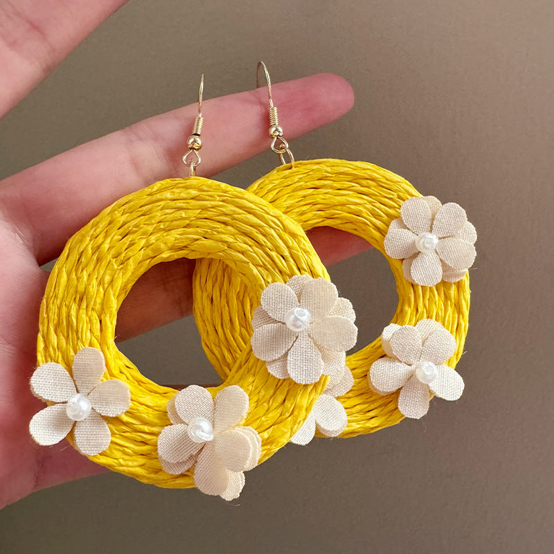 Fairy High Sense Vacation Style Elegant Fashionable Wearing Modified Face Earrings