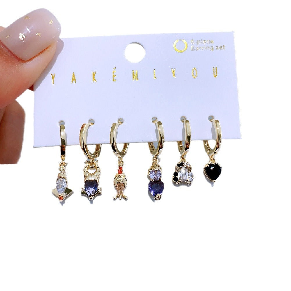 Fairy Tale Movie Villain Series Color Earrings