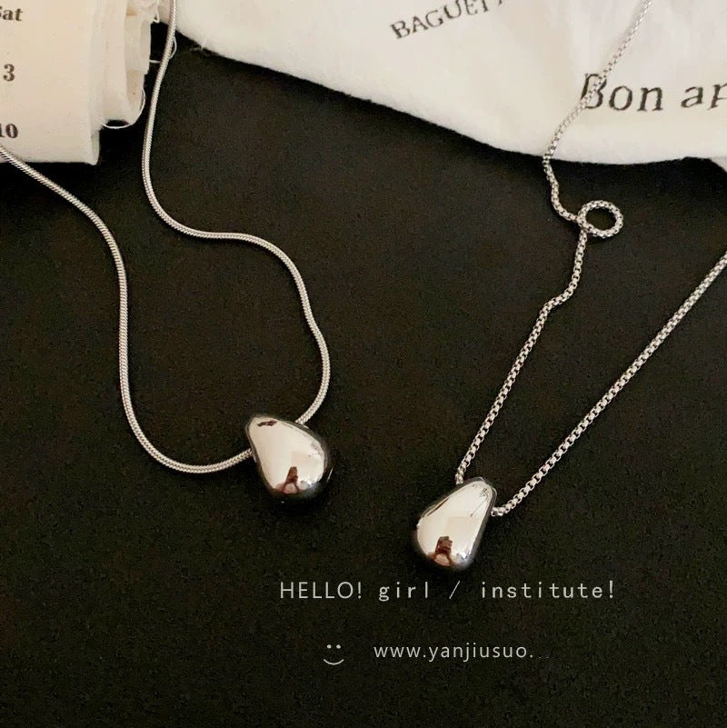 Women's Simple Water Drop For Long Sweater Chain Casual Necklace