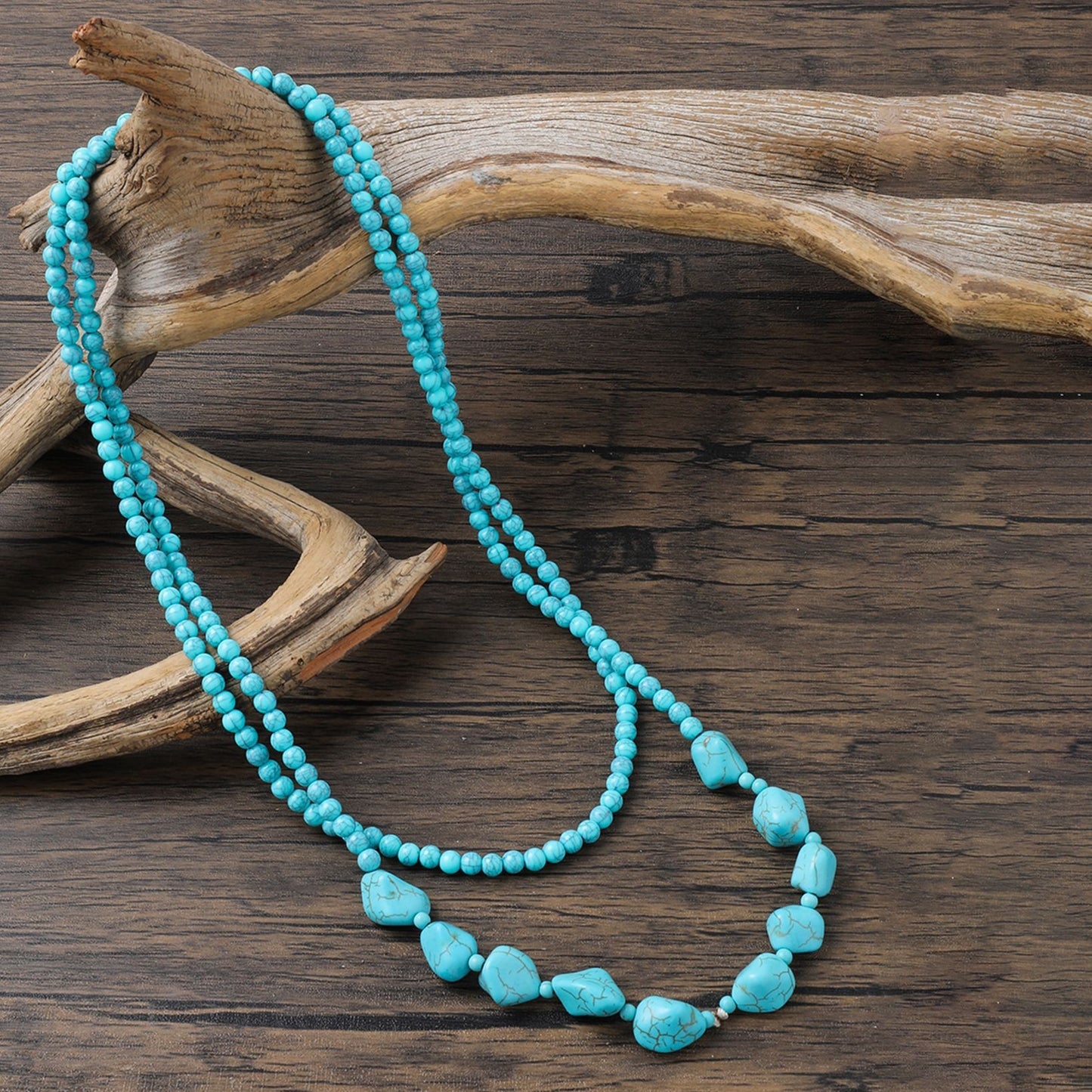 Women's Style Vintage Beaded Sweater Chain Handmade Necklace