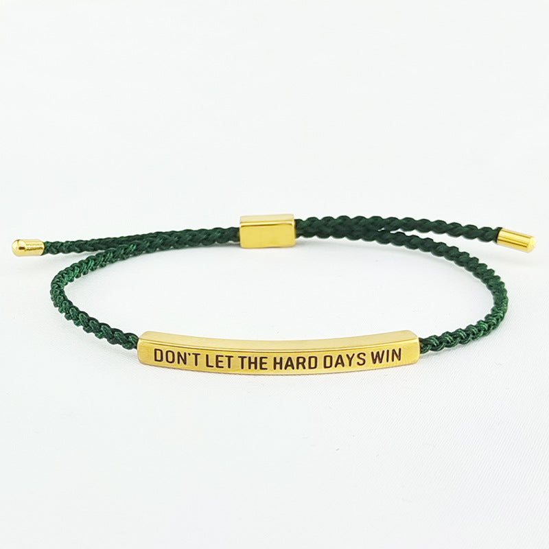 Hand-woven Adjustable Letters Carrying Strap Pineapple Rope Bracelets