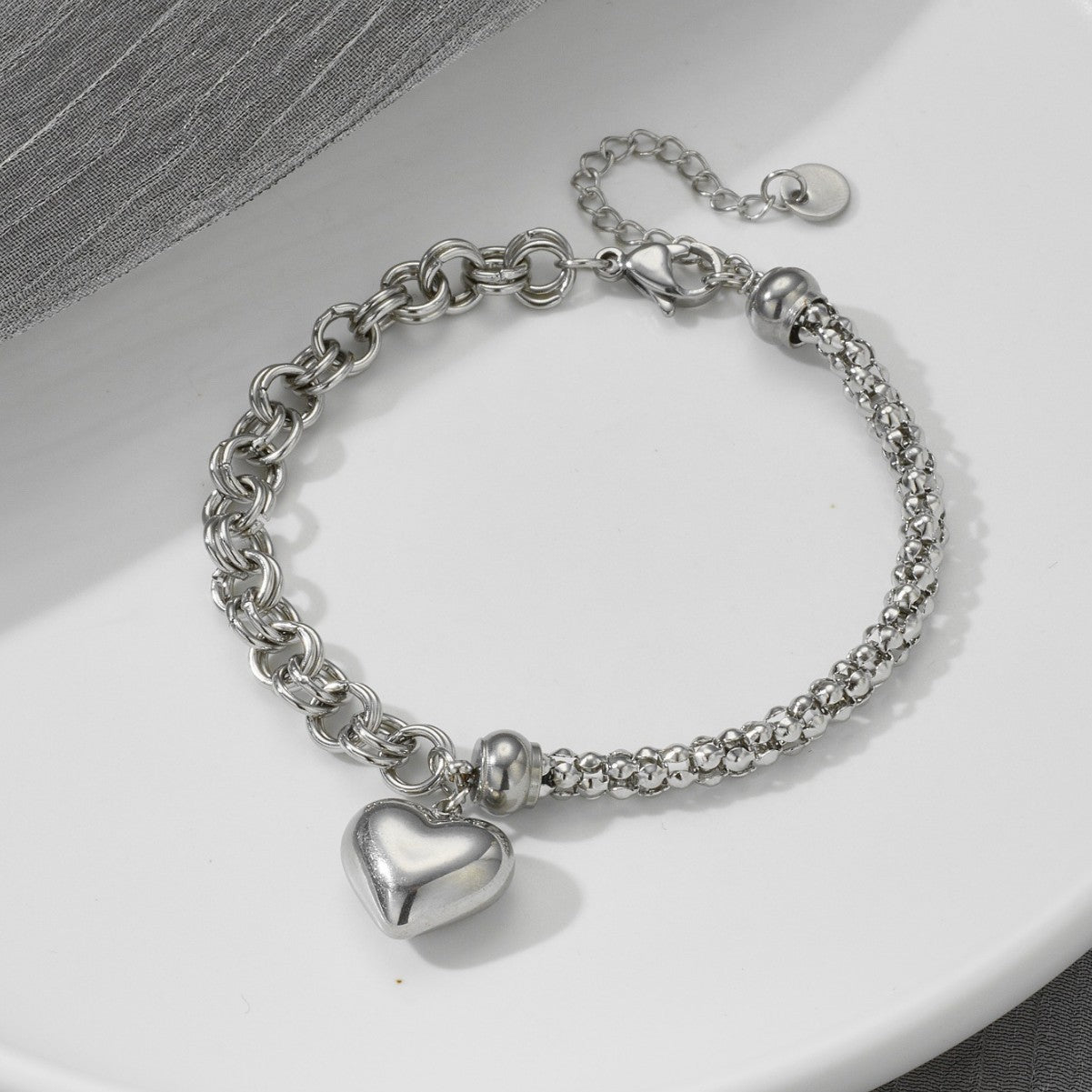 Stylish Simple Personality Big Love Hip Hop Bracelet