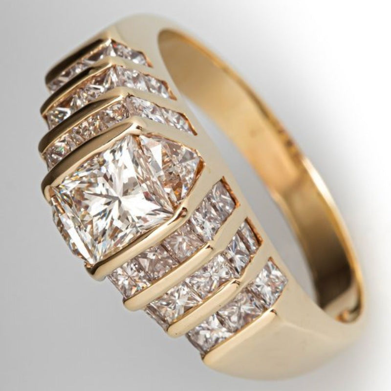 Female Geometric Design Fashion Special Interest Light Luxury Daily Ring