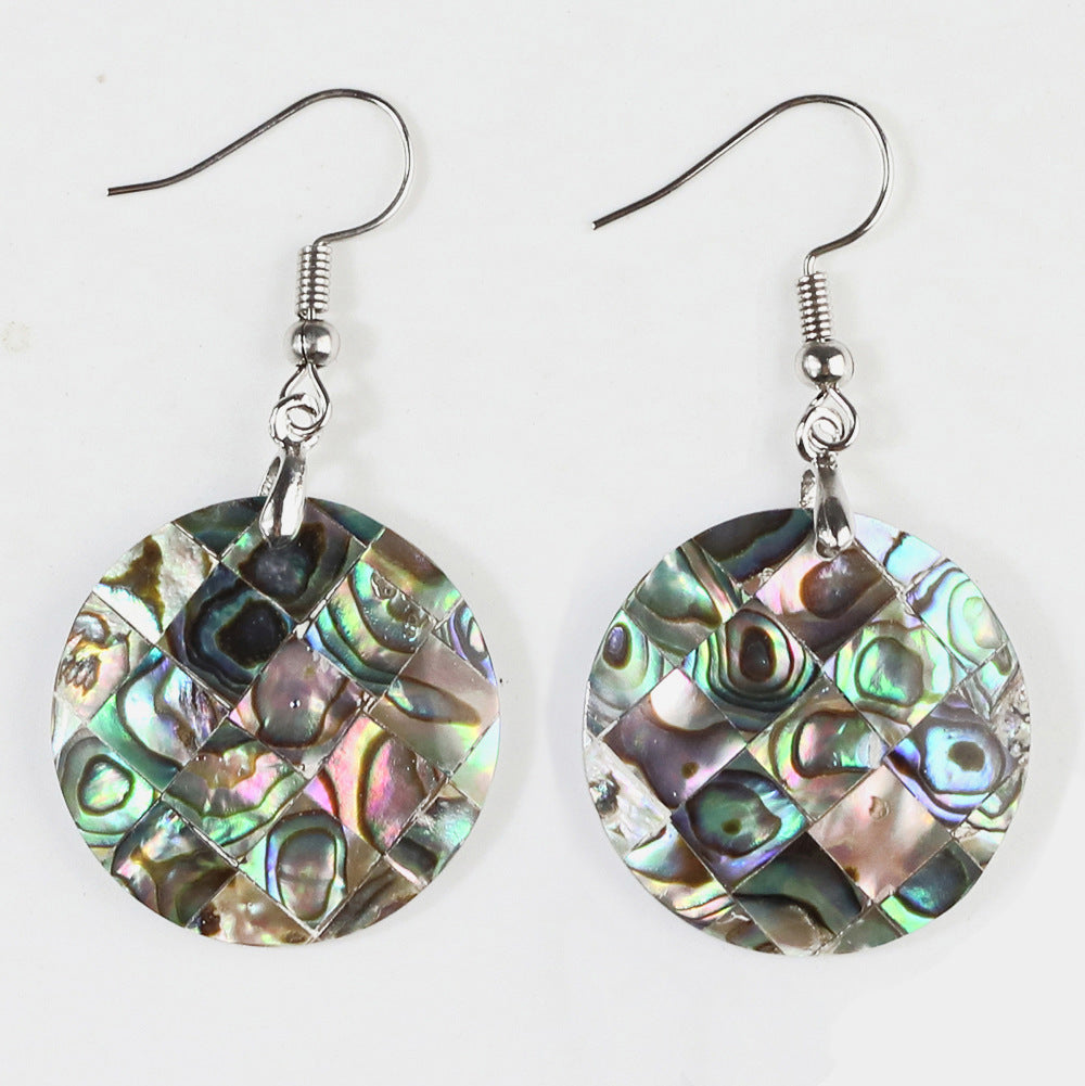 Natural Abalone Shell Ear Hook Eardrop Earrings