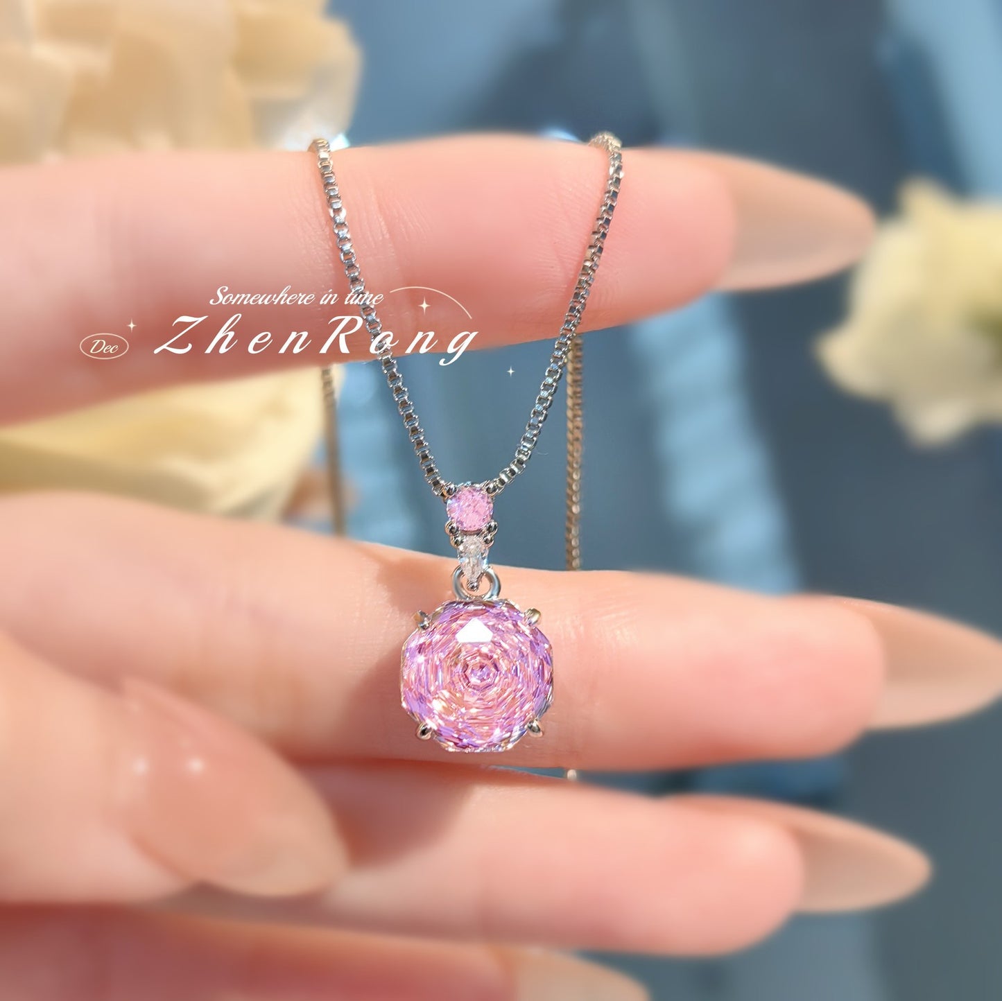 Women's Colorful Inlaid High Carbon Diamond Chinese Jewelry Set