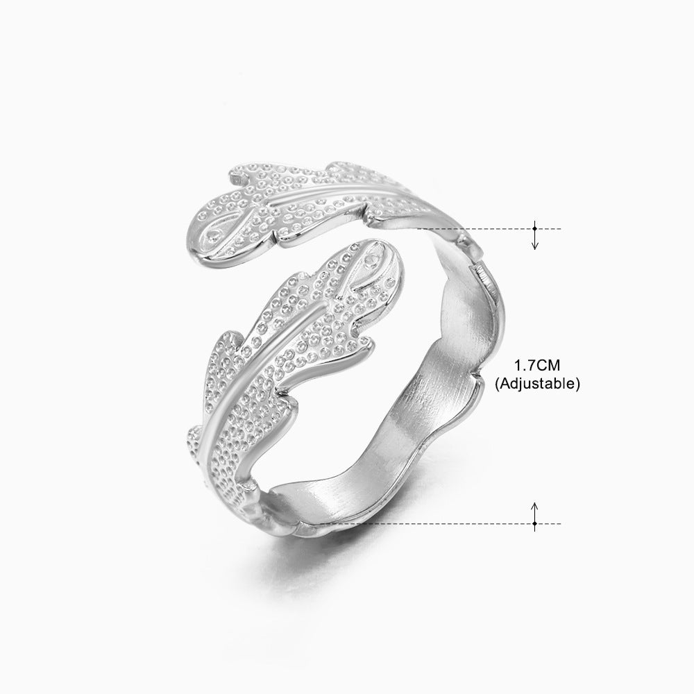 Stainless Steel Shaped Female Retro Popular Geometric Rings