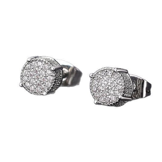 Women's & Men's Zircon Stainless Steel Versatile High Sense Stud Earrings