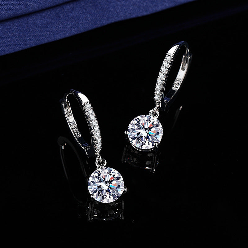 Super Flash Zircon Niche Design Fashion Trendy Exquisite Entry Lux Earrings
