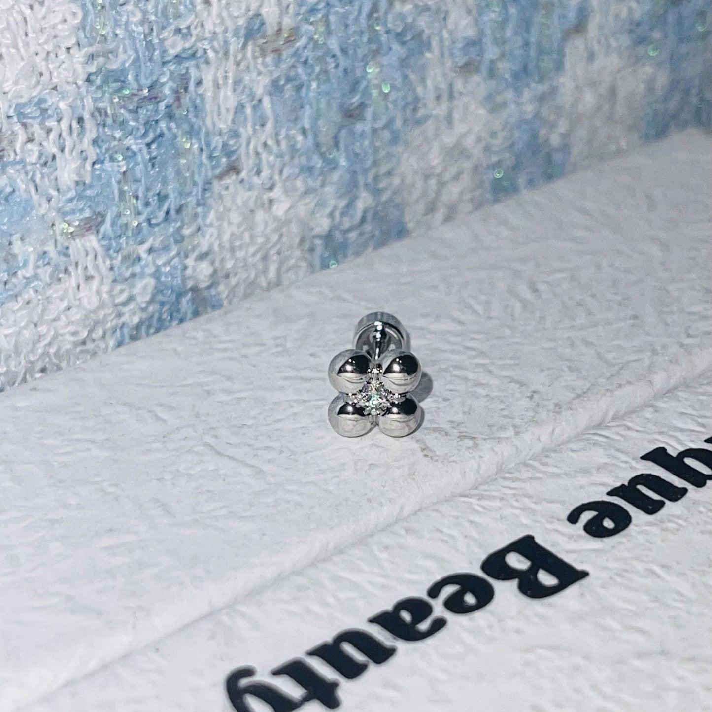 Steel Ear Bone Series Collection Clip Flash Earrings