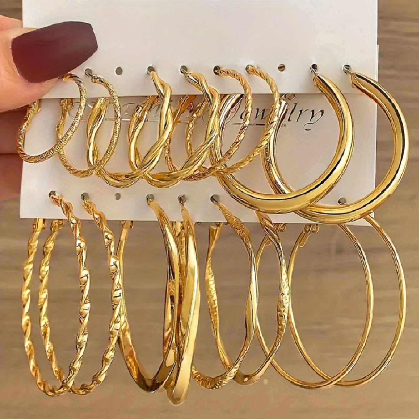 Large Circle Metal Irregular Circles Earings Creative Rings