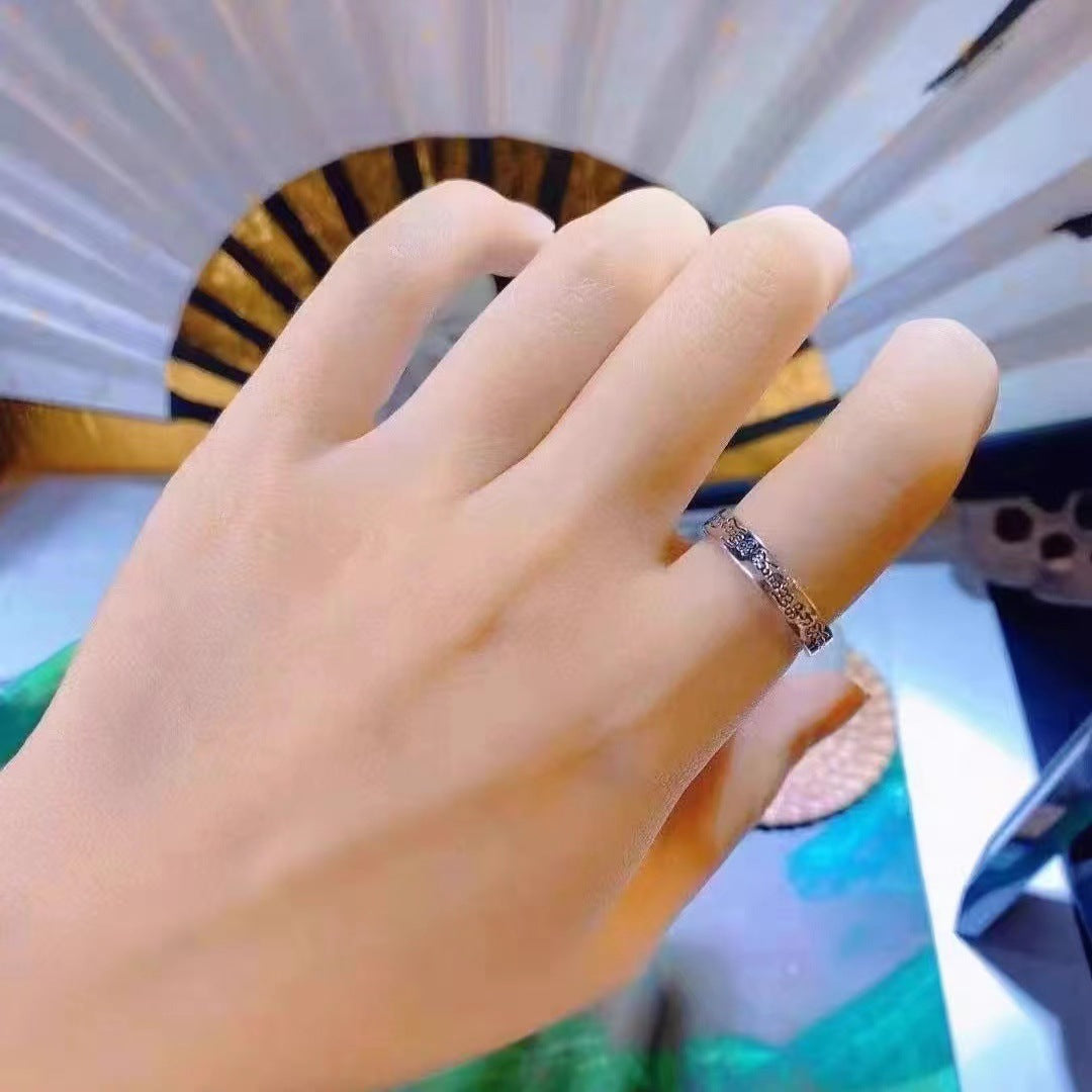 Female Personalized Retro Style Niche Design Ring