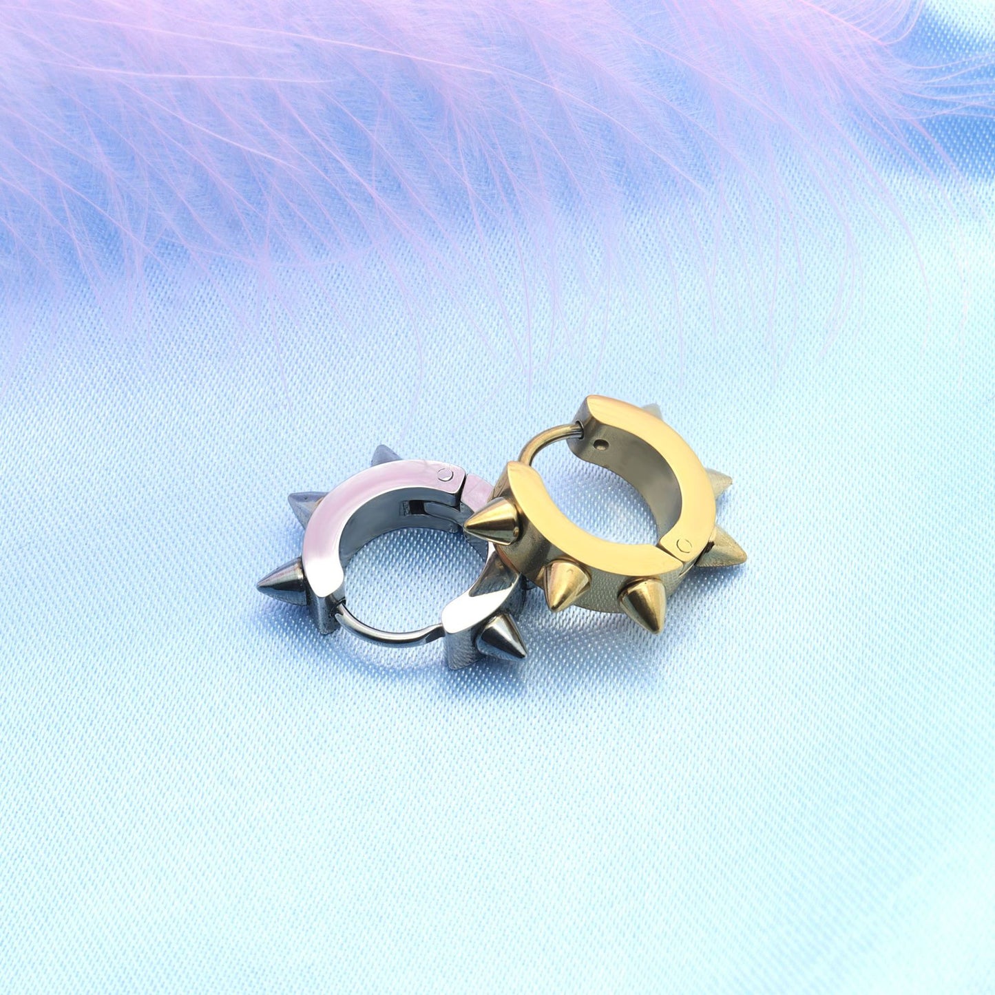 Stainless Steel Hip Hop Punk Barbed Clip Ear Buckle