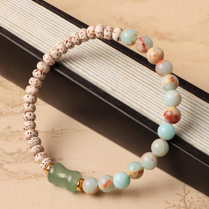 Natural Bodhi Stone Right Rain Amusement Article Light Bracelet