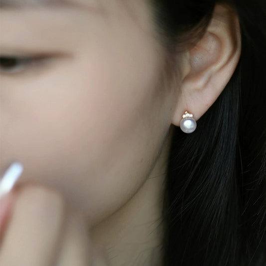 Lobe Exquisite Fresh Water Real Pearl Clip Earrings
