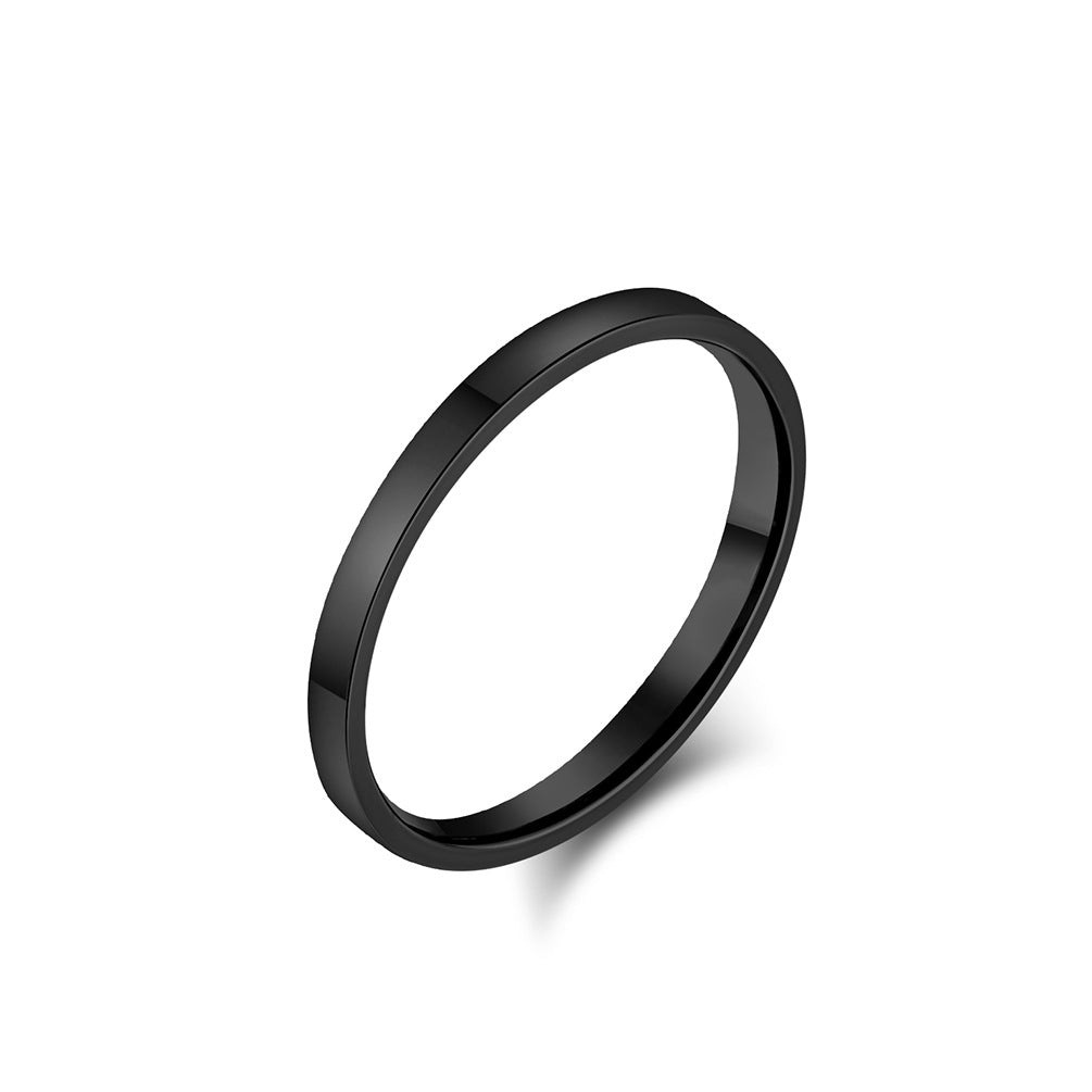 Glossy Cold Unisex Style Titanium Steel Rings