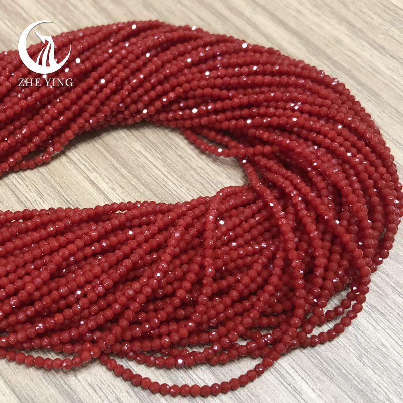 Transparent Glass Surface Cutting Beads Handmade Jewelry Accessories