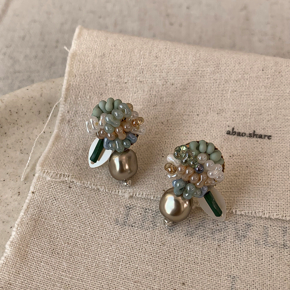 Atmosphere Flower Bud Beaded Female Special Interest Light Luxury High-grade Rings