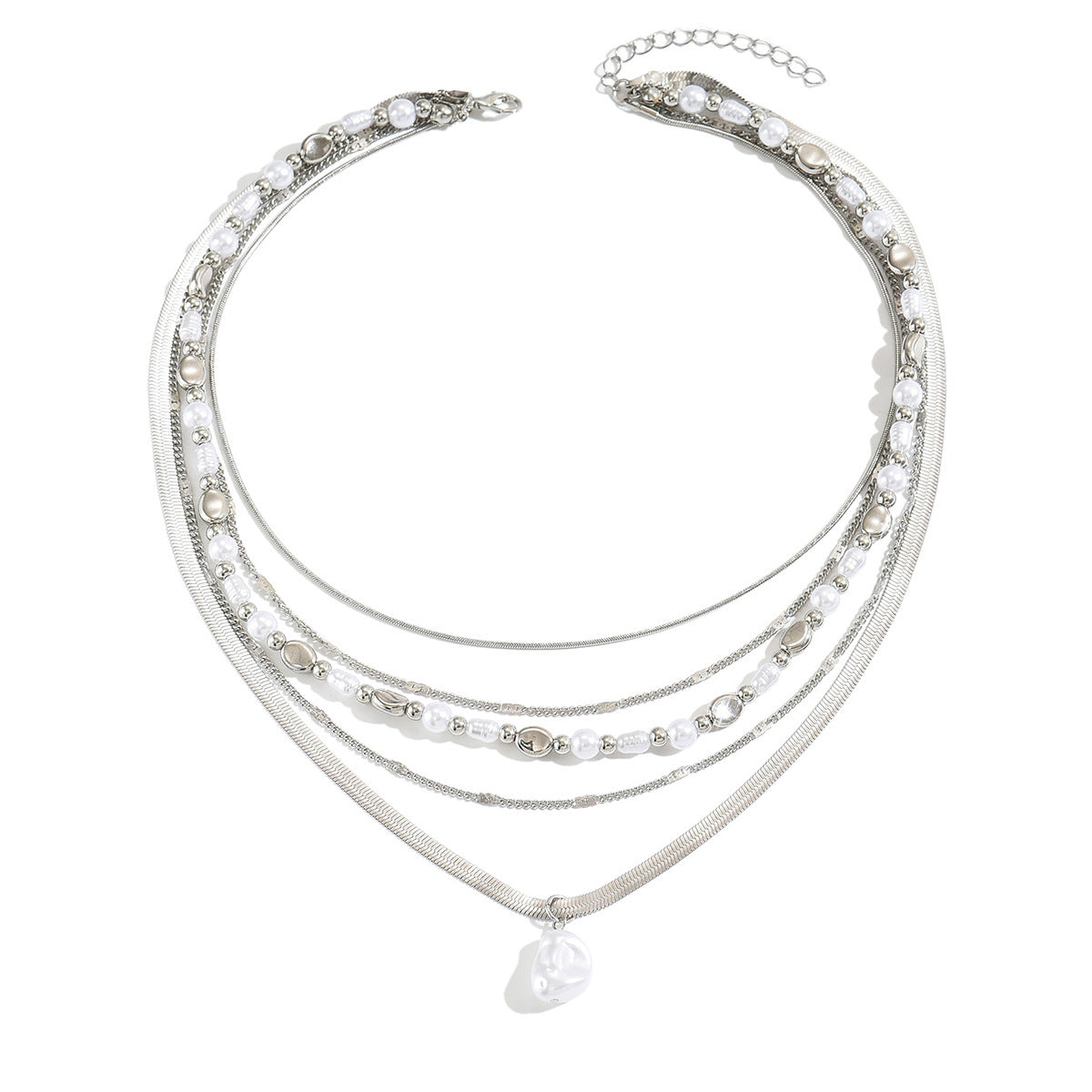 French Imitation Pearl String Chain Female Necklace