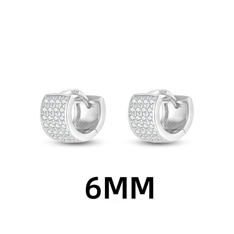 Edge Clip High-grade Unique Circle Cuff Twin Earrings