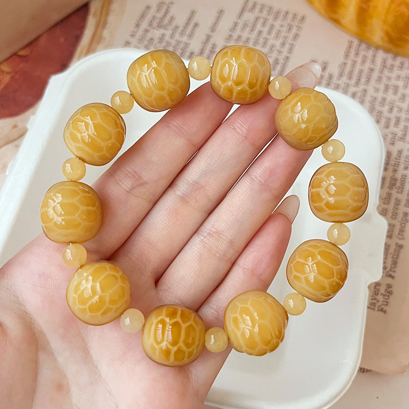 Bodhi Pliable Temperament Carved Plate Playing Fingertip Hand Toy Decompression Bracelet