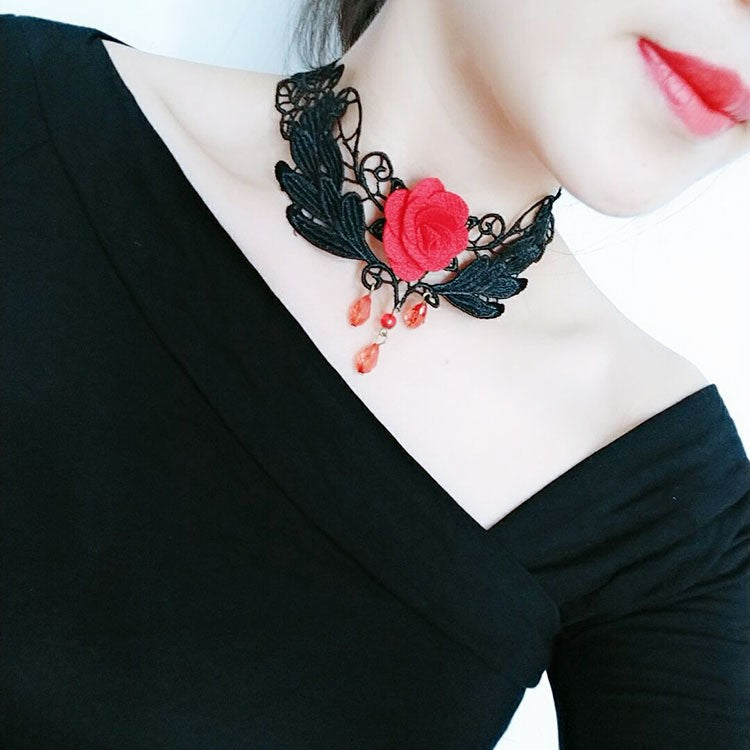Elegant Fashion Gothic Vintage Lace Hollow Necklace