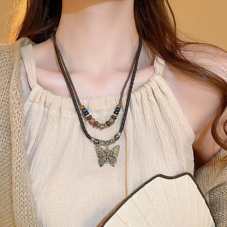 Female Ethnic Personalized Beaded Niche Retro Necklaces