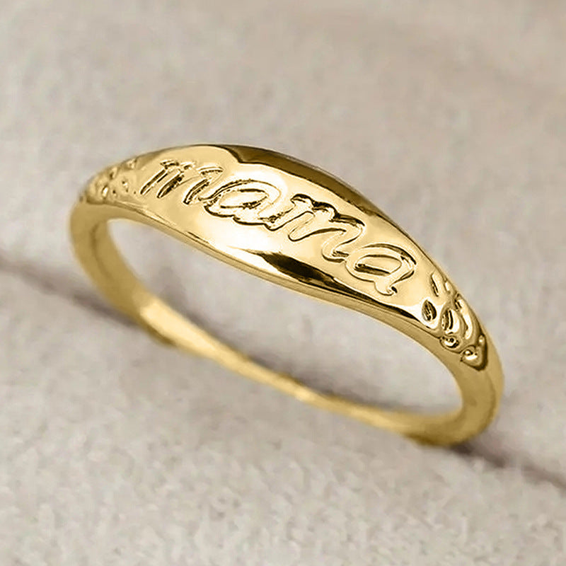 Exquisite Simple Mom Niche Flower Mother's Day Gift Ring