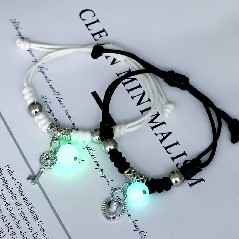 Women's & Men's Luminous Couple And Korean Simple Bunny Bracelets