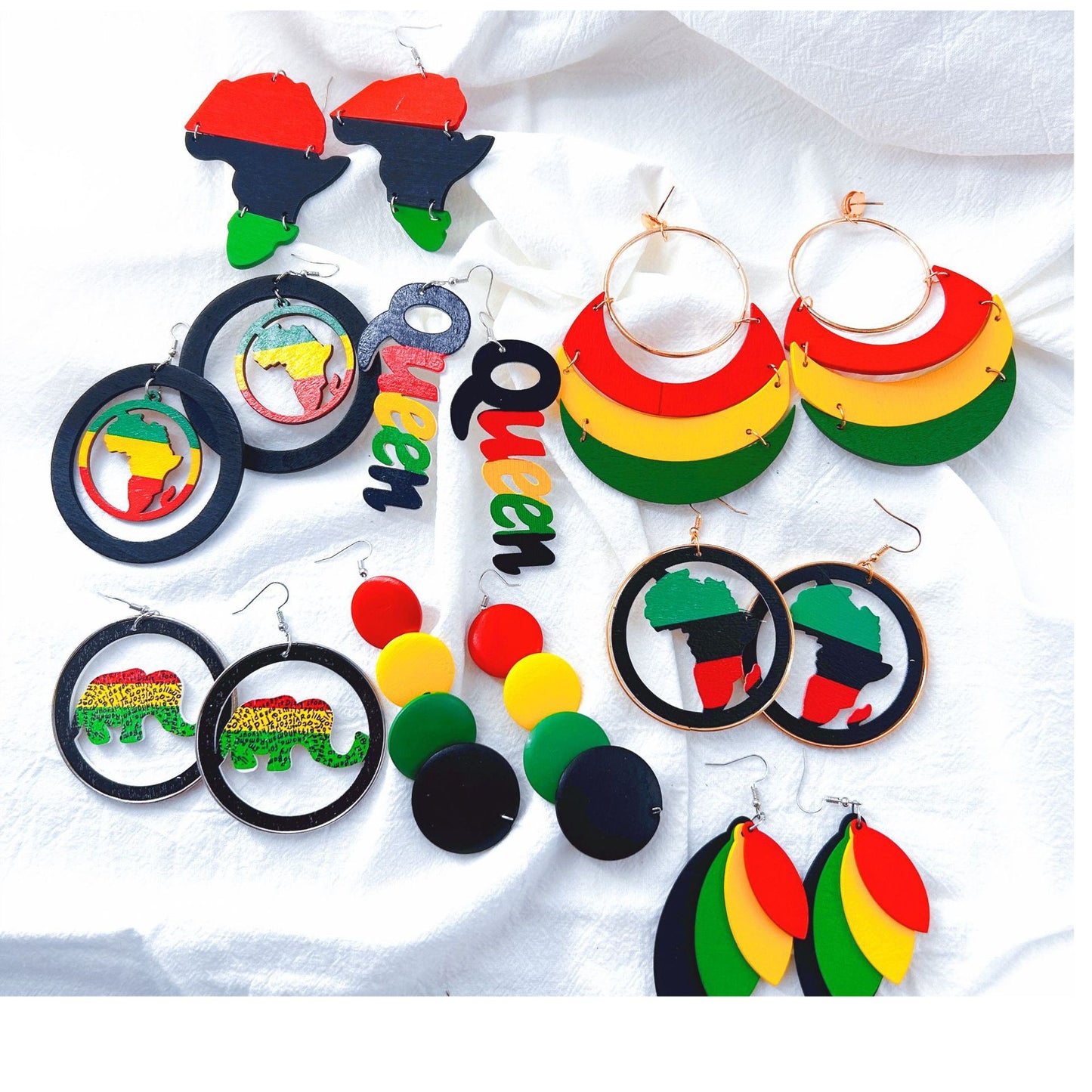 Round Ethnic Style Retro Dangle African Earrings