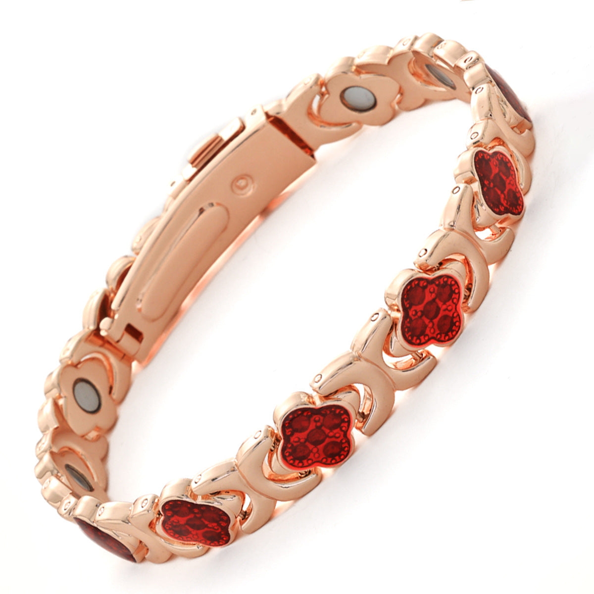 Magnet Affordable Luxury Fashion Clover Alloy Bracelet
