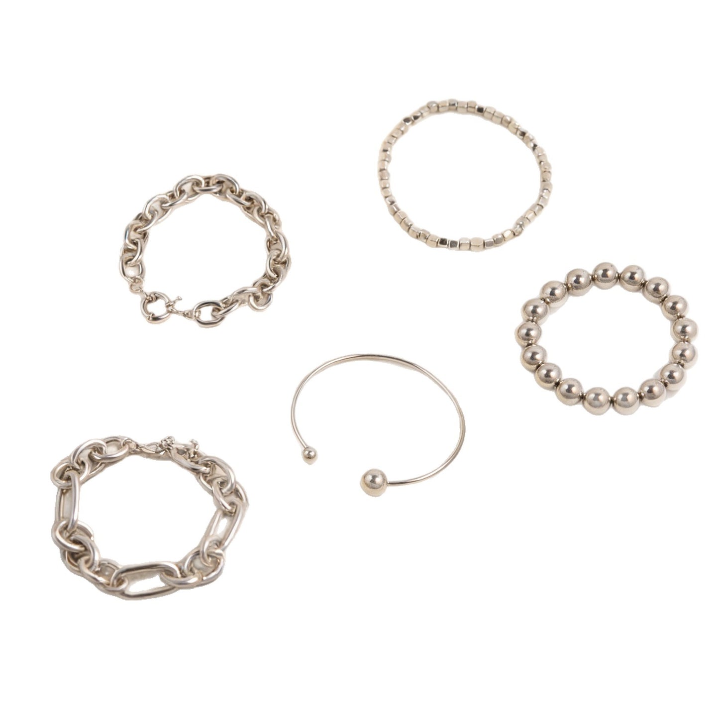 Women's Fashion Light Luxury Temperament Wave Knotted Geometric Round Bracelet
