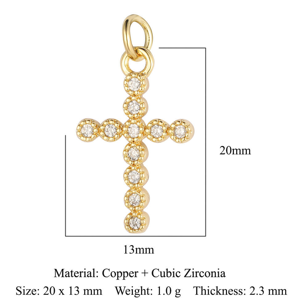 Star Moon Copper Zircon Ornament Accessories Lightning Eye Pendants