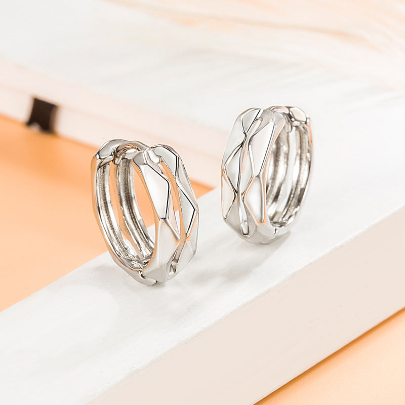 Women's Elegant Geometric Diamond Small High-grade Retro Earrings