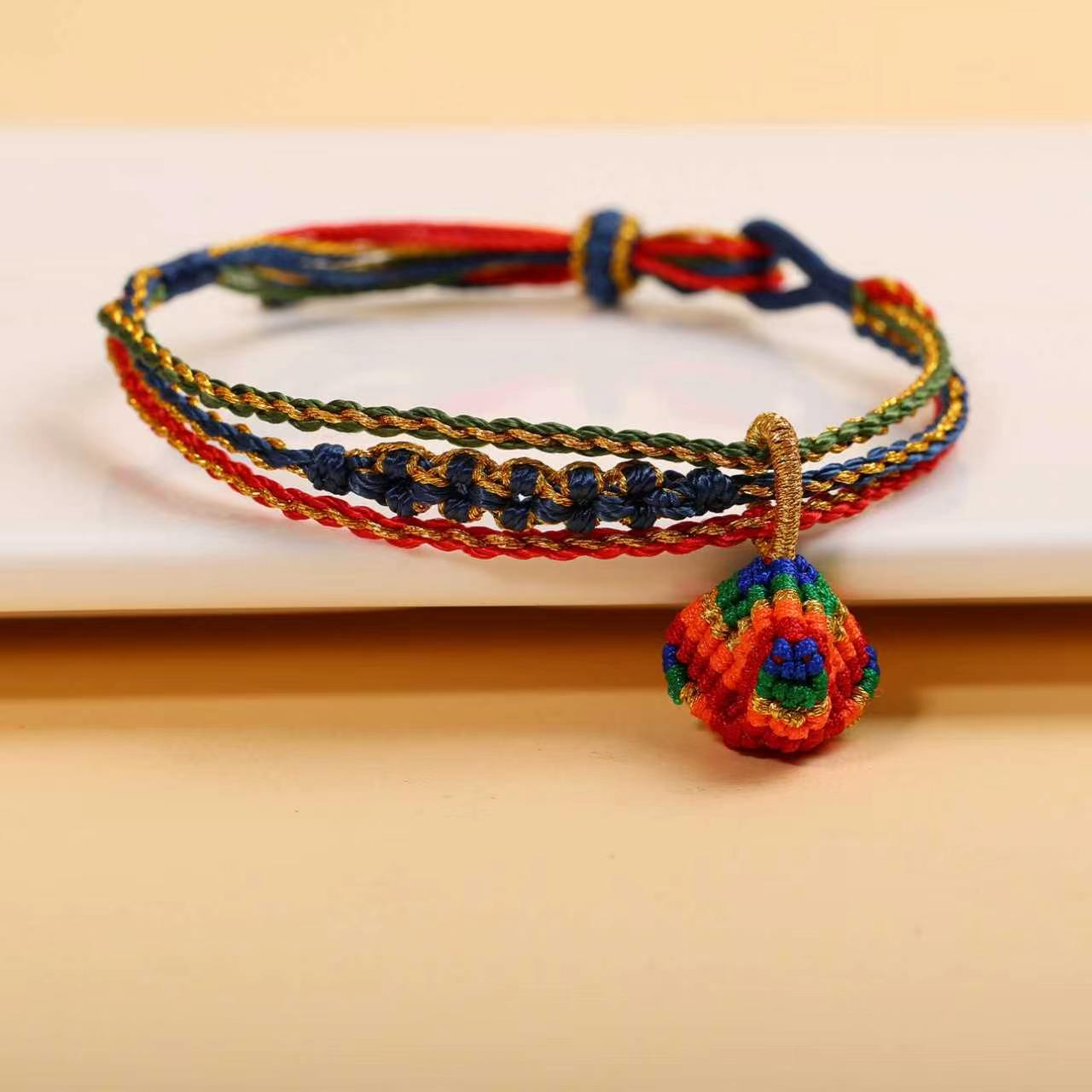 Dragon Boat Festival Colorful Rope Small Red Hand-woven Tiger Head Bracelet