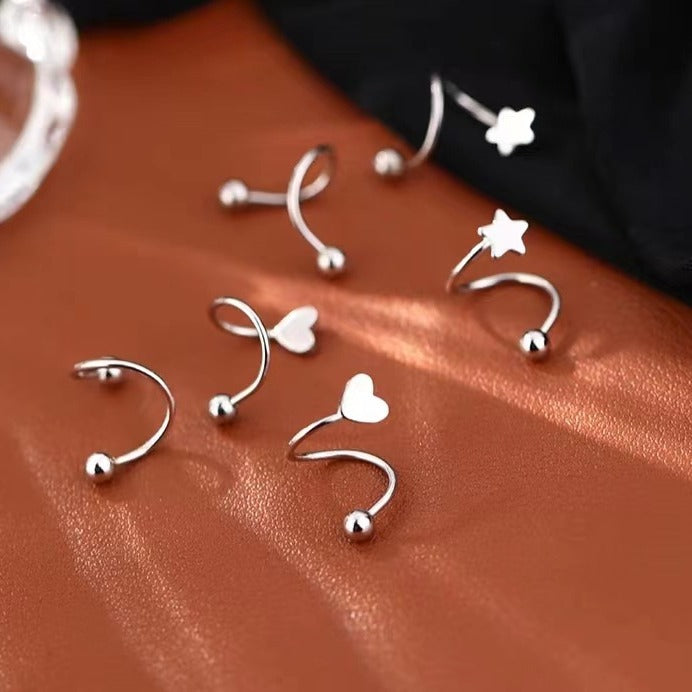 Fresh Sweet Loving Heart Simple Korean Ear Line