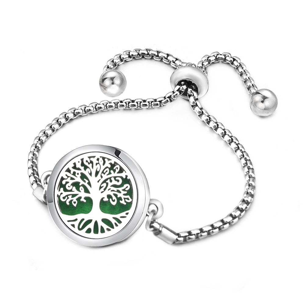 Angel Wings Mosquito Repellent Stainless Steel Essential Oil Perfume Box Bracelet