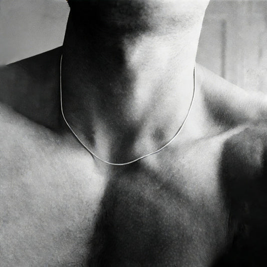 Steel Snake Chain Simple Four Stainless Necklace