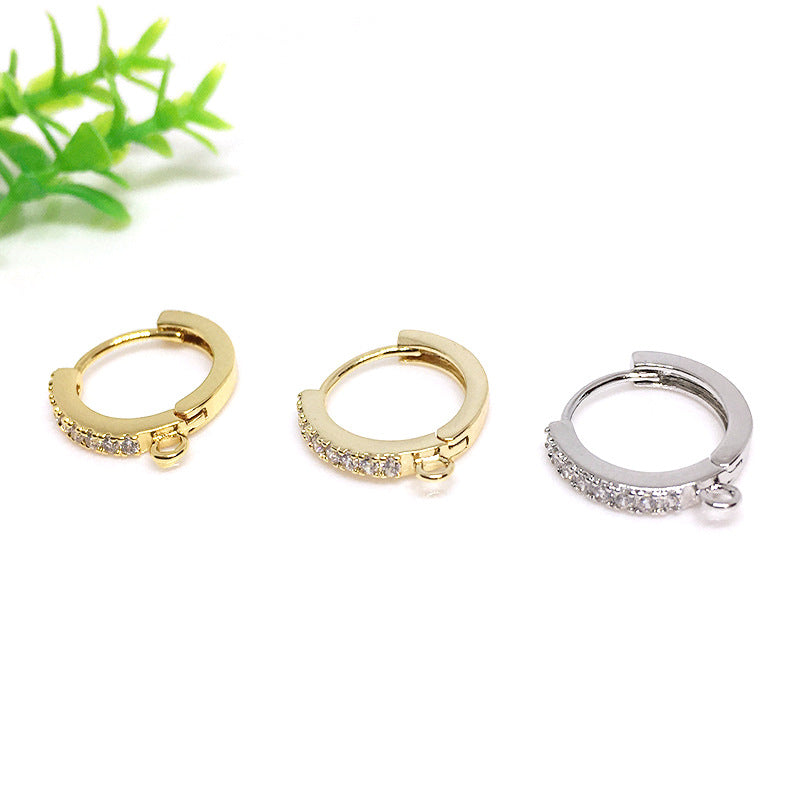 Retention Gilded Clip Micro Inlaid Zircon Material Simple Ear Buckle
