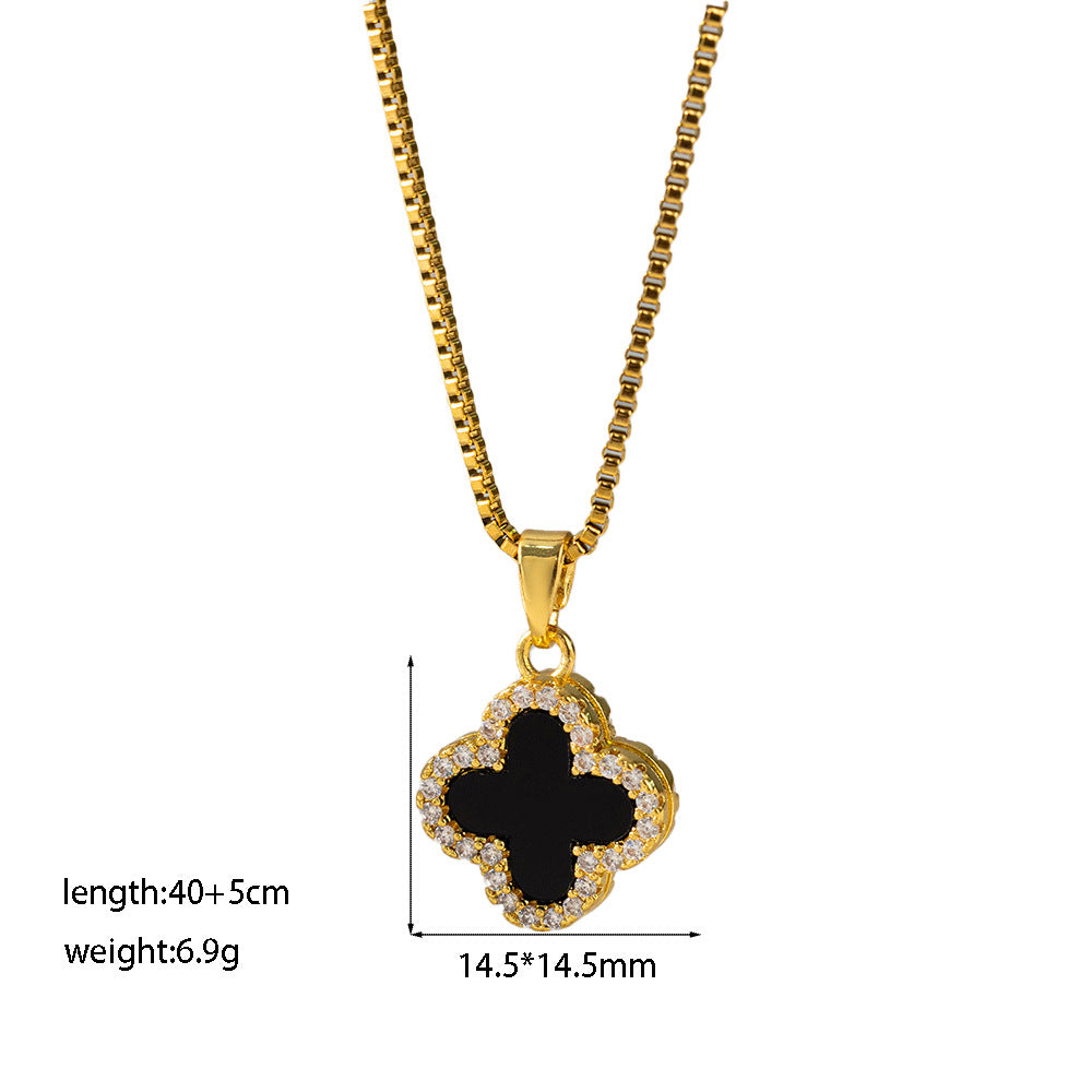 Women's Micro Inlaid Zircon Sun Star Moon Zodiac Clavicle Necklace