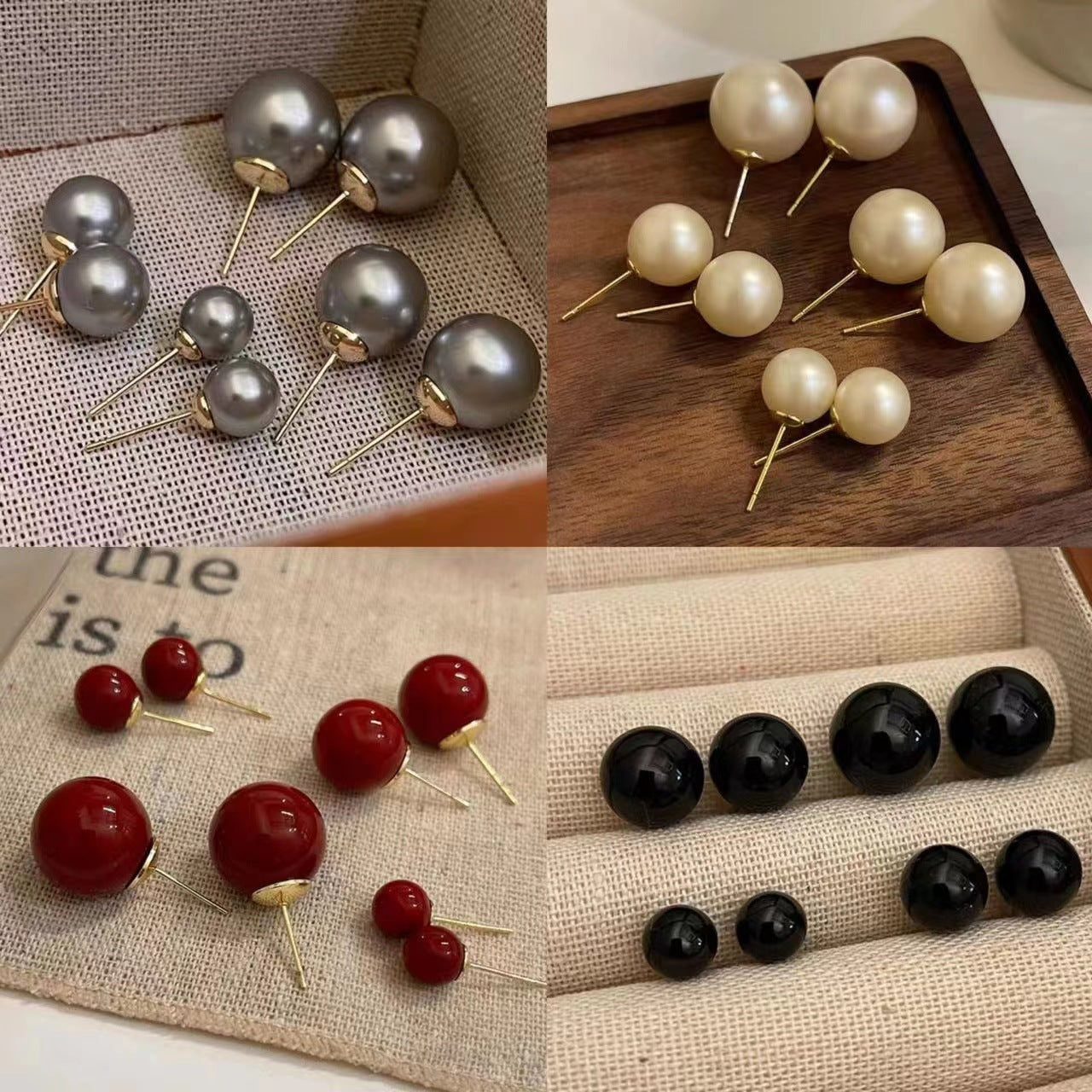 Women's Niche Retro Affordable Luxury Large Pearl Earrings