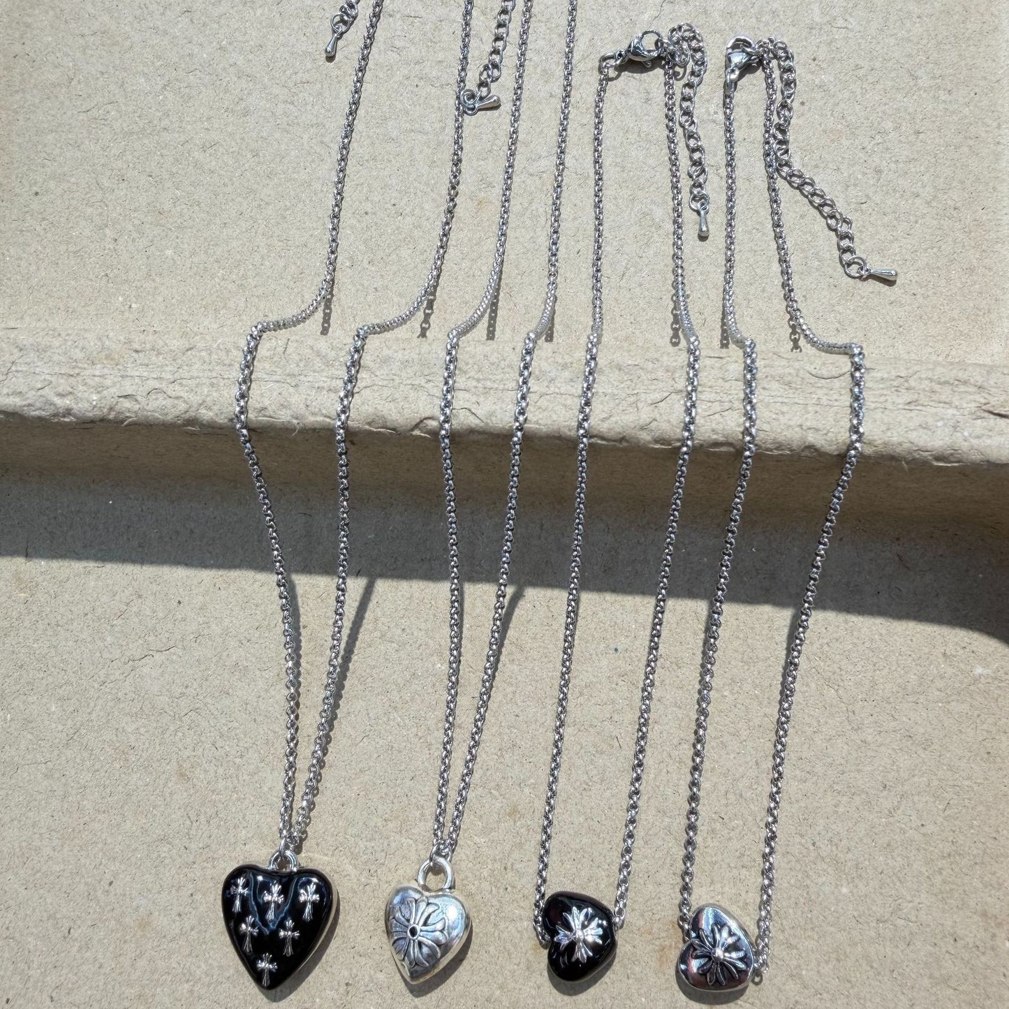 Dark Crock Heart Style Love Cross Hip Hop Sweet Necklaces