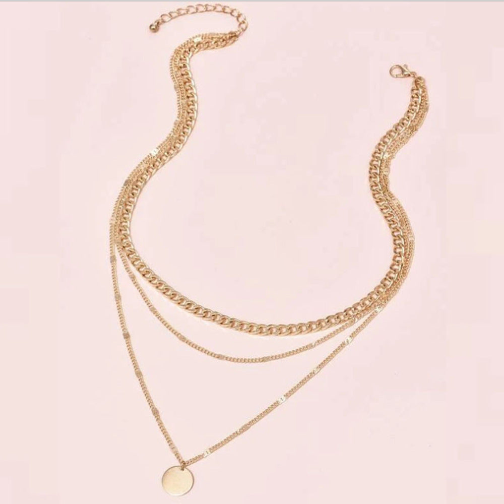 Women's Chain Simple Temperamental Cold Style Round Alloy Necklace