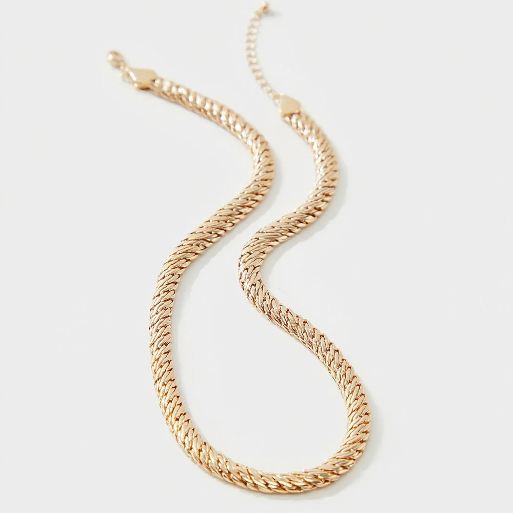 Chain Like Flat Snake Affordable Luxury Fashion Simple High-grade Necklace