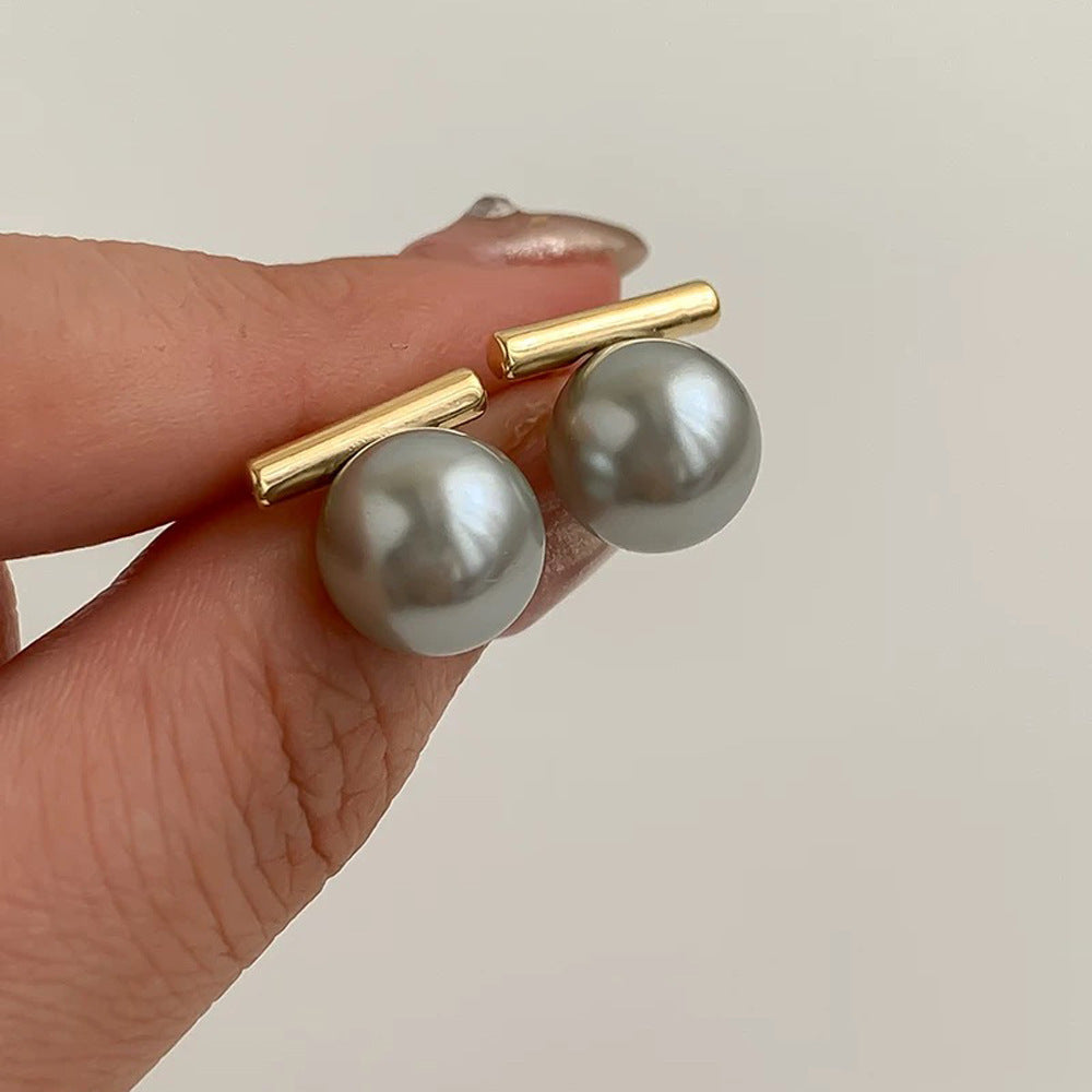 Needle Simple Milk Pearl Design Sweet Beautiful Rings