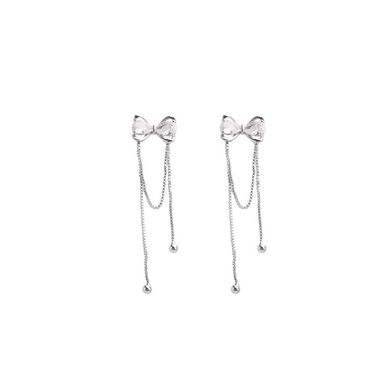 Women's Bow Tassel Niche Design High-grade Trendy Earrings