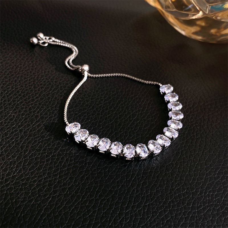 Women's Oval Leaf Small Fresh Gentle Temperament Light Luxury High Sense Bracelet