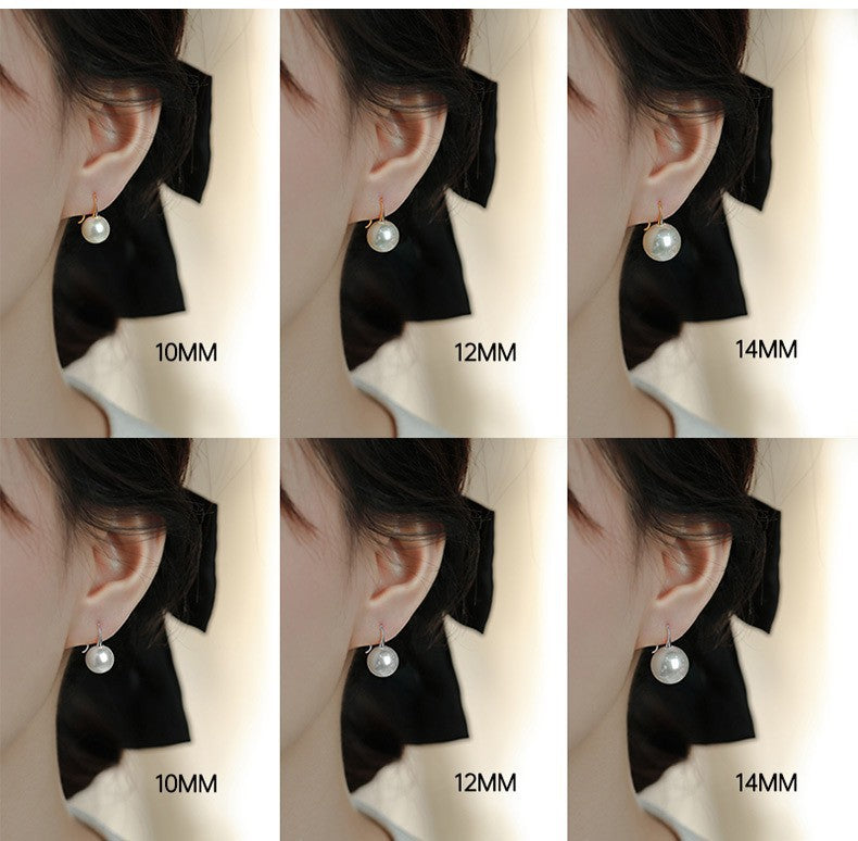 Women's Small Simple Hollow Pearl High-grade Refined Stud Earrings