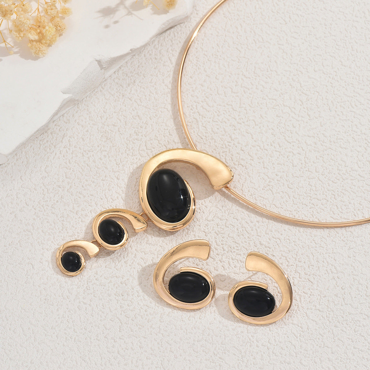 Durable Women's Suite Inlaid Jewel Long Earrings