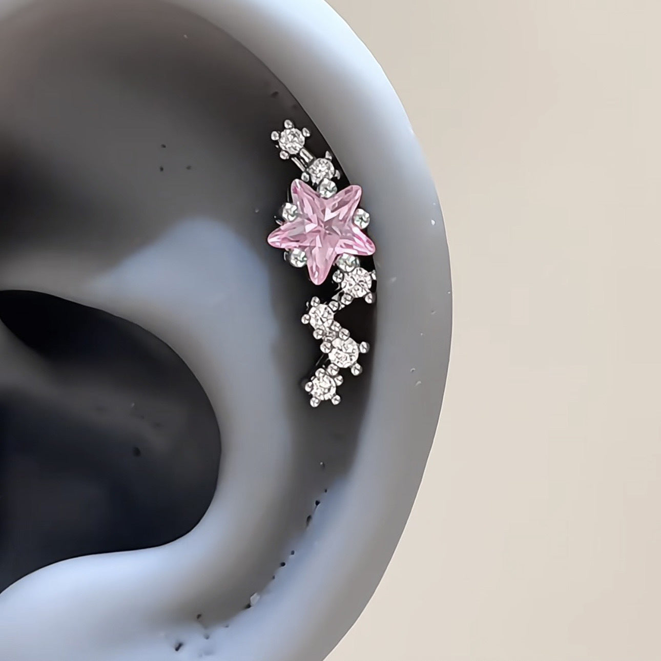 Dipper Star Flash Meteor Ear Bone Medical Titanium Steel Stud Earrings